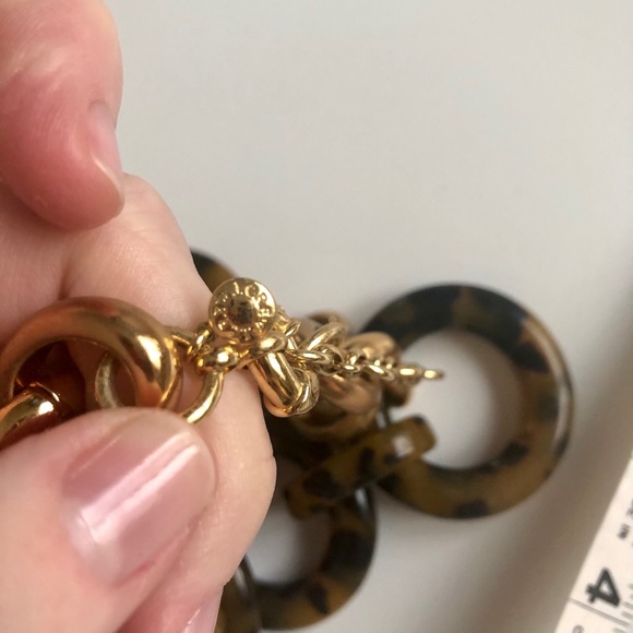 J. Crew Tortoise Shell & Gold Link Necklace - Picture 3 of 4